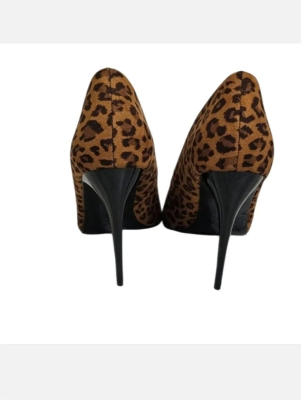 Hot Tomato Leopard Print Pointed Stiletto Pump - Brown & Black